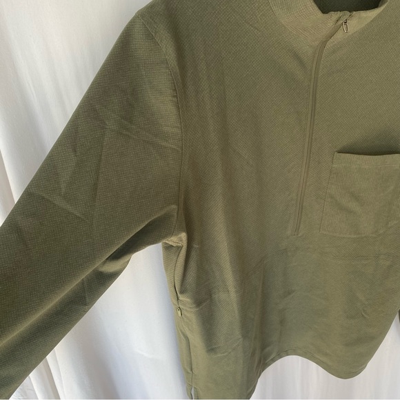 LULULEMON MENS WOVEN AIR HALF ZIP PULLOVER GREEN-Size M - Picture 4 of 6